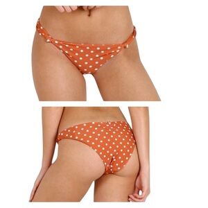 For Love & Lemons Tropicana Knot Bikini Bottom Polka Dot NWT